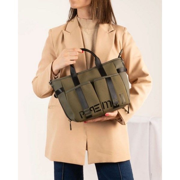 Bolso de mano neopreno PEPE MOLL kakhi - Imagen 2