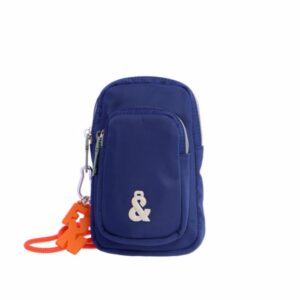 Porta móvil para mujer Fun and Basics Klara de nylon azul marino con cremallera