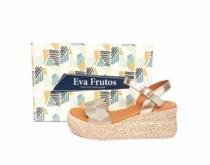 Sandalias de plataforma EVA FRUTOS oro cuerda