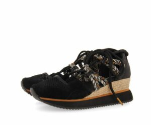 Sneakers abiertos GIOSEPPO IONA negros tipo espadrille con cuña