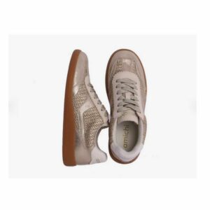 Zapatillas deportivas mujer AMICHI oro con rafia