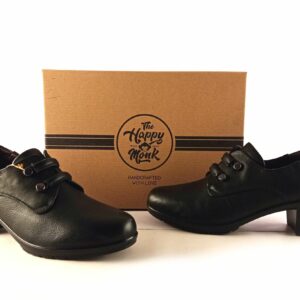 Zapatos de tacón medio abotinados HAPPY MONK negro