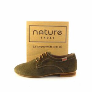 Zapatos blucher mujer NATURE SHOES London Forest verde