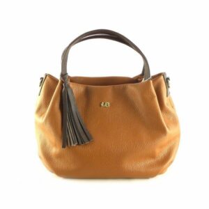 Bolso boho doble asa de mano en piel auténtica LB cuero