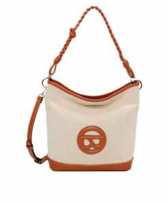 Bolso doble posición Binnari modelo Esla color cuero