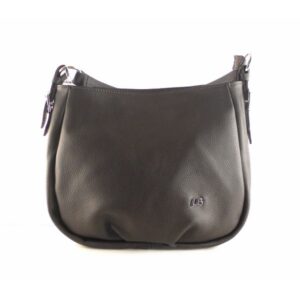 Bolso sencillo en piel auténtica LB marrón oscuro