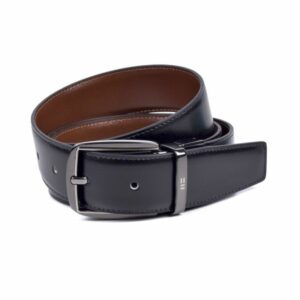 Cinturón reversible de piel MIGUEL BELLIDO negro - cuero