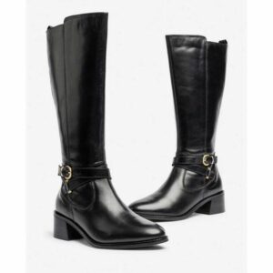 Botas de tacón en piel YOKONO LOP-406 negro