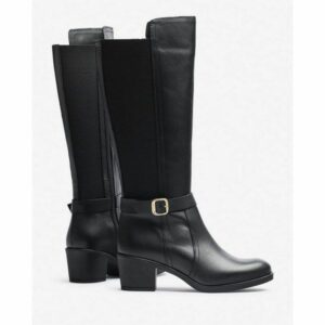 Botas de tacón en piel YOKONO Lille-001 negro